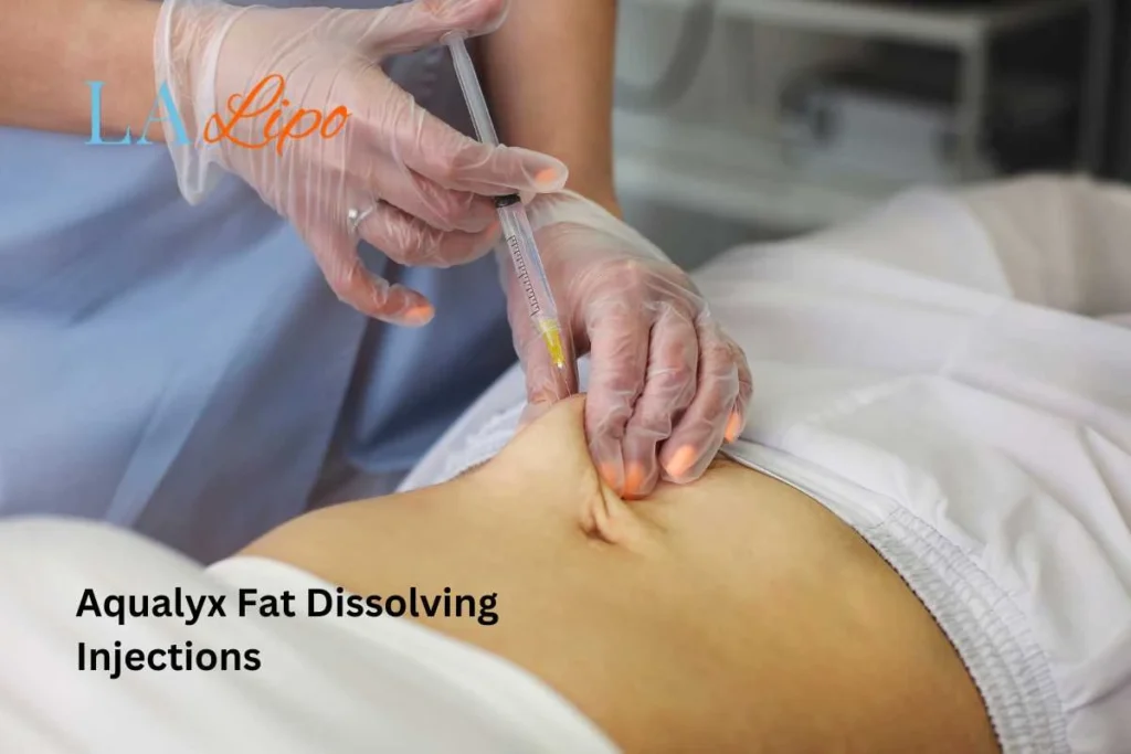 woman having fat dissolving injections Edinburgh in the stomach