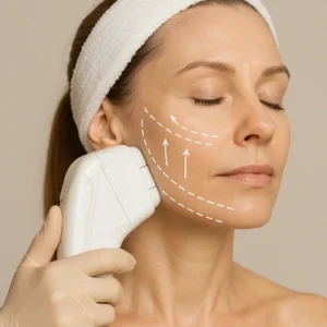 Woman having HI-FU to reduce wrinkles call LA LIPO Edinburgh Now!
