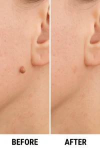 Skin tags removal Edinburgh before and after