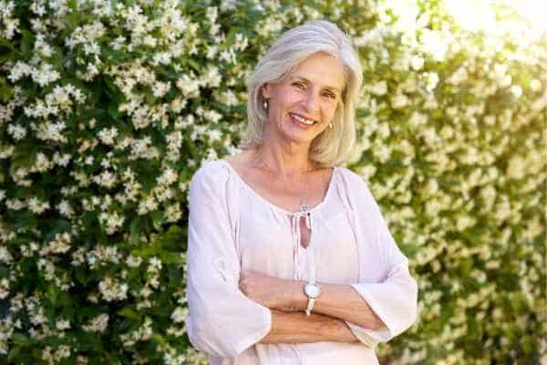 Older woman happy with urinary incontinence treatment Edinburgh
