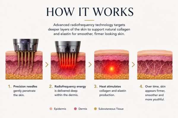 Diagram of how Collagen Lift Therapy Edinburgh works