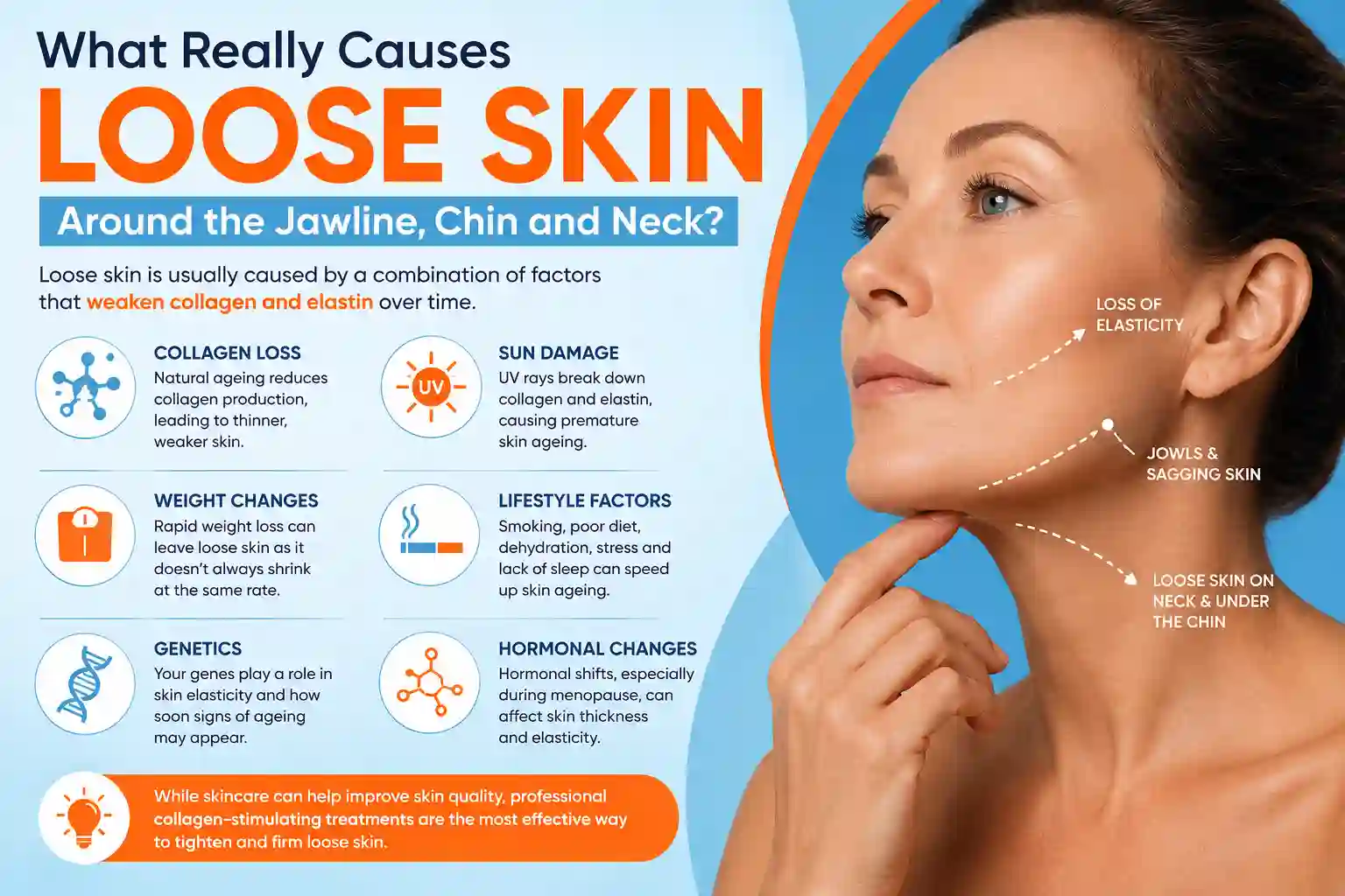 What Really Causes Loose Skin Around the Jawline, Chin and Neck Edinburgh?